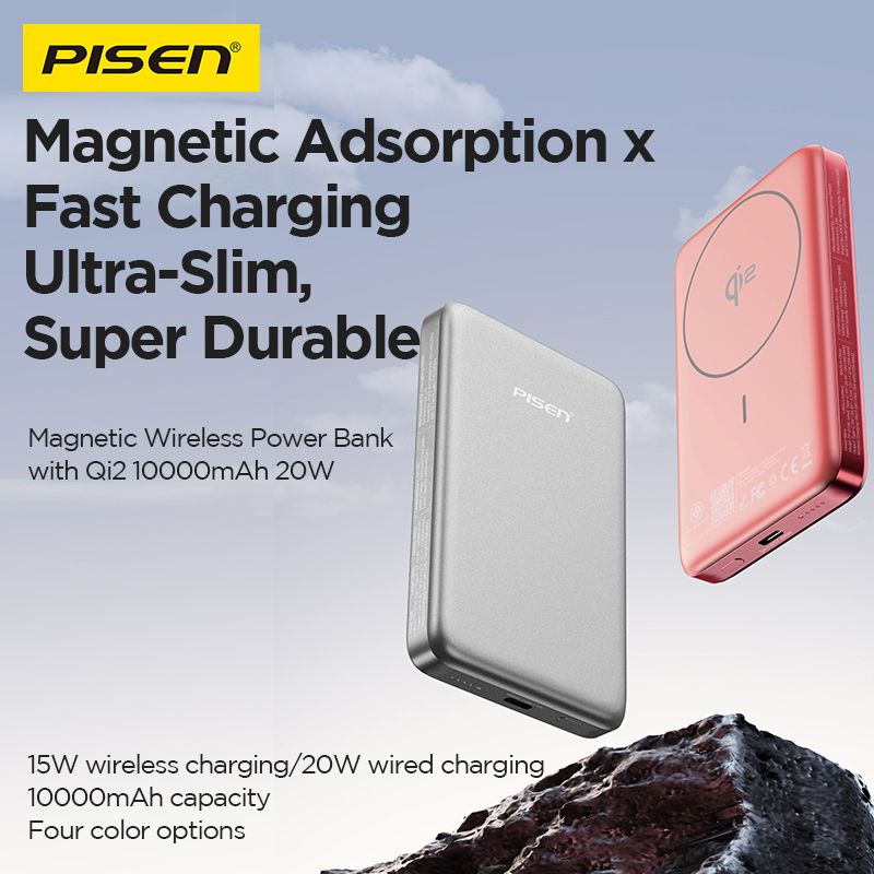 Pin Sạc không dây PISEN PRO SleekVolt 20W 10000mAh Dualmode Qi2 - TP-D148(GLB)